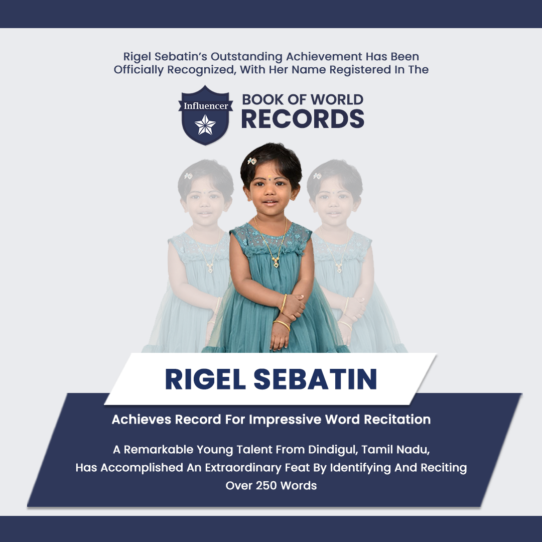 J. Rigel Sebatin Achieves Record For Impressive Word Recitation