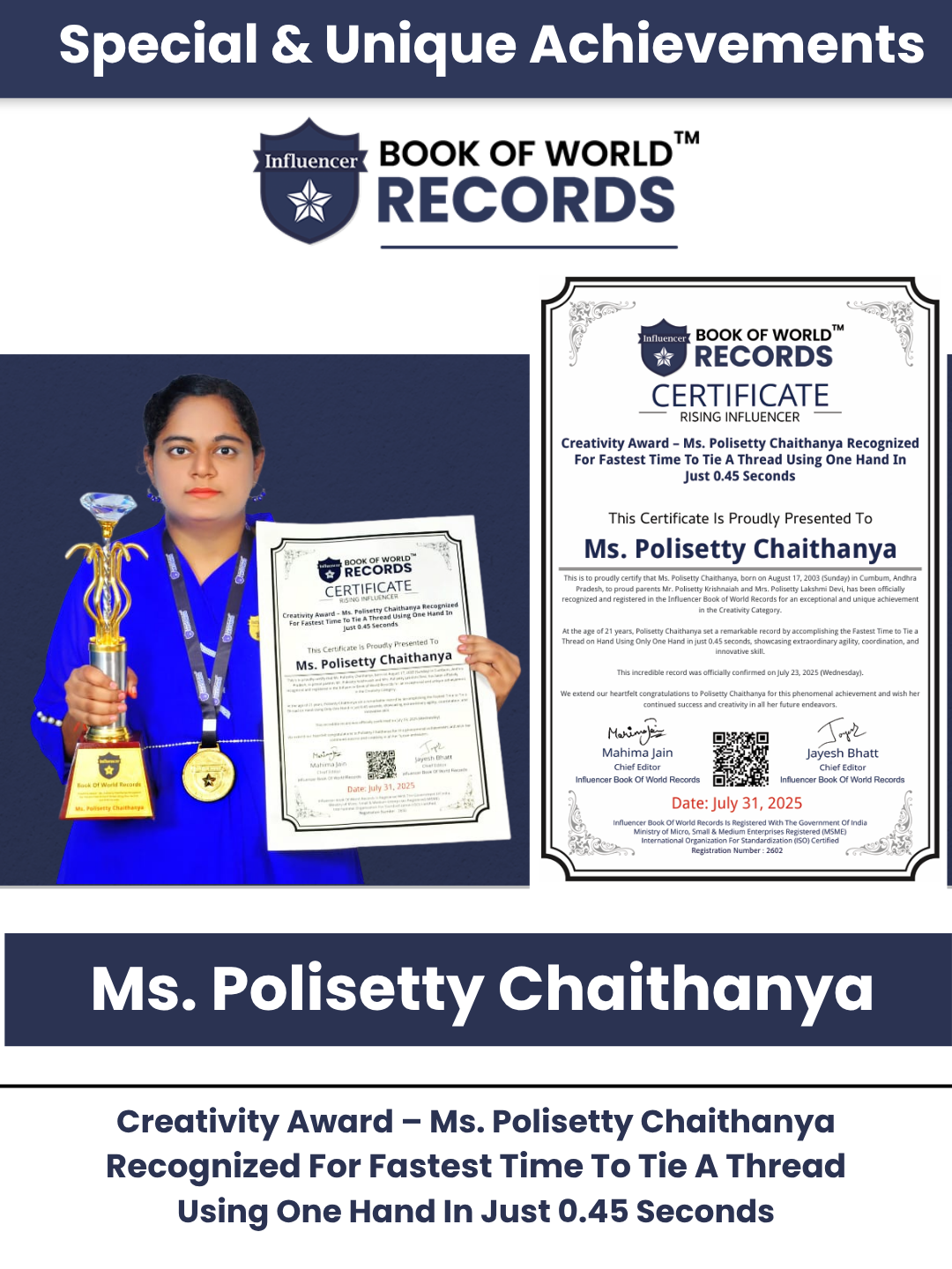 Ms. Polisetty Chaithanya