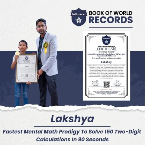 Lakshy — Mental Math Prodigy To Solve 150 Two-Digit Calculations In 90 Seconds