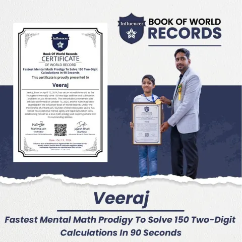 Veeraj — Mental Math Prodigy To Solve 150 Two-Digit Calculations In 90 Seconds