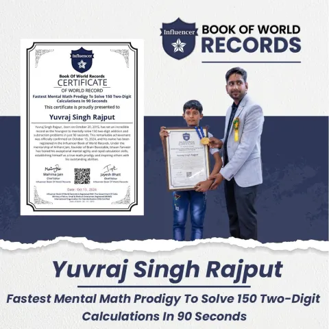 Yuvraj Singh Rajput — Mental Math Prodigy To Solve 150 Two-Digit Calculations In 90 Seconds