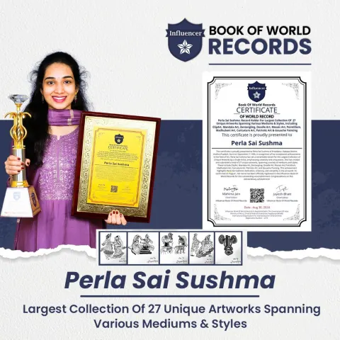 Perla Sai Sushma — Largest Collection Of 27 Unique Artworks Spanning Various Mediums & Styles
