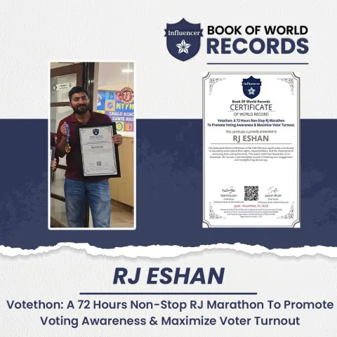 RJ ESHAN — A 72 Hours Non-Stop RJ Marathon To Promote Voting Awareness & Maximize Voter Turnout.