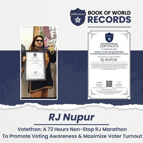 Rj Nupur — A 72 Hours Non-Stop RJ Marathon To Promote Voting Awareness & Maximize Voter Turnout