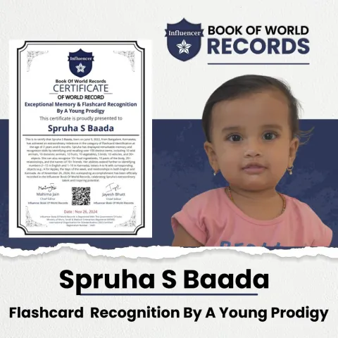 Spruha S Baada — Flashcard Recognition  By A Young Prodigy