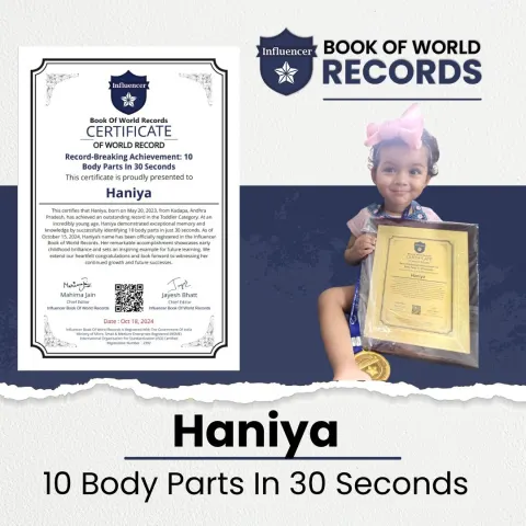 Haniya — 10 Body Parts In 30 Seconds