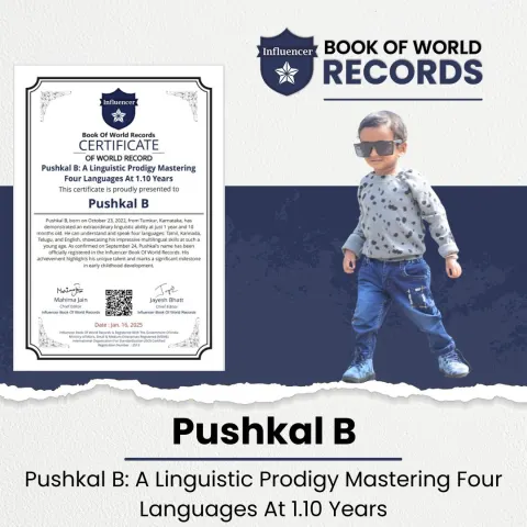 Pushkal B — Pushkal B: A Linguistic Prodigy Mastering  Four Languages At 1.10 Years