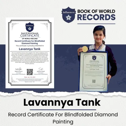 Lavannya Tank — Record Certificate For Blindfolded  Diamond Painting