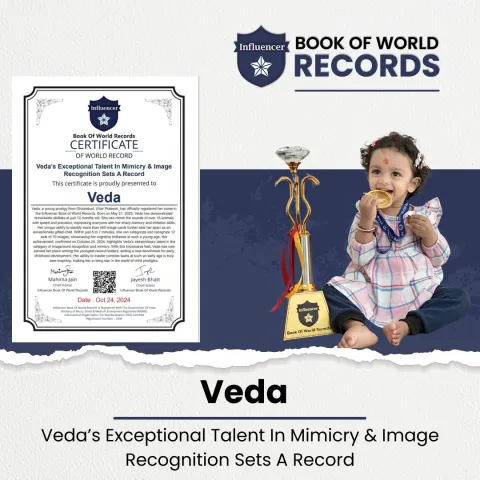 Veda — Veda’s Exceptional Talent In Mimicry & Image  Recognition Sets A Record