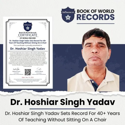 Dr. Hoshiar Singh Yadav — Teaching Without Sitting On A Chair