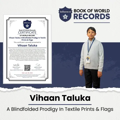 Vihaan Taluka — A Blindfolded Prodigy In Textile  Prints & Flags