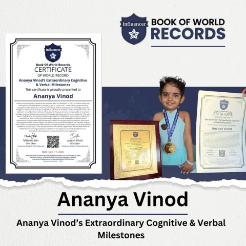 Ananya Vinod — Ananya Vinod’s Extraordinary Cognitive  & Verbal Milestones