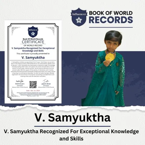 V. Samyuktha — Recognized For Exceptional  Knowledge and Skills