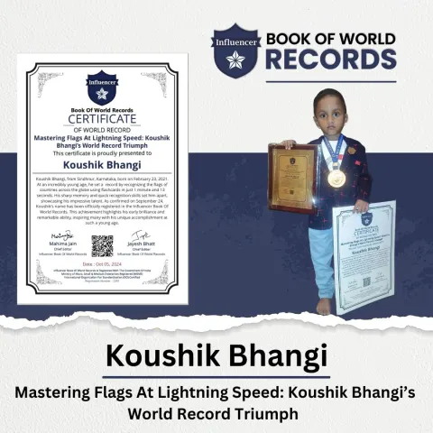Koushik Bhangi — Mastering Flags At Lightning Speed: Koushik  Bhangi’s World Record Triumph