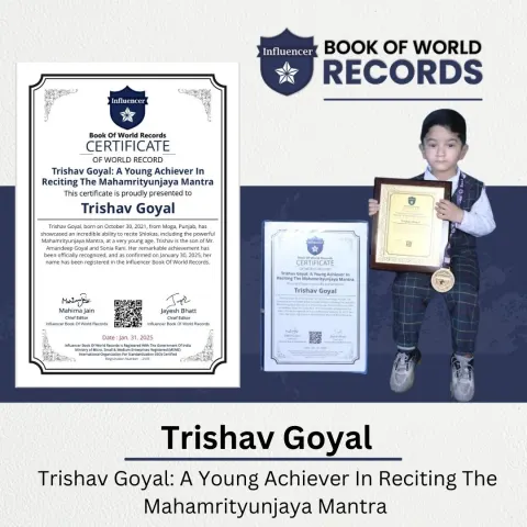 Trishav Goyal — Trishav Goyal: A Young Achiever In Reciting The Mahamrityunjaya Mantra