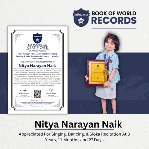 Nitya Narayan Naik — Appreciated For Singing, Dancing, & Sloka Recitation