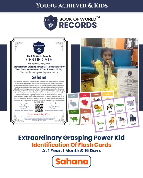 Sahana — Extraordinary Grasping Power Kid - Identification Of Flash Cards By Sahana At 1 Year, 1 Month, 16 Days