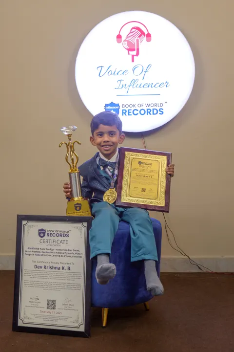 Dev Krishna K. B. — Blindfolded Piano Prodigy – Answers Indian States, Kerala Districts, Continents & National Symbols, Plays 4 Songs On Piano With Eyes Covered At 4 Years, 6 Months