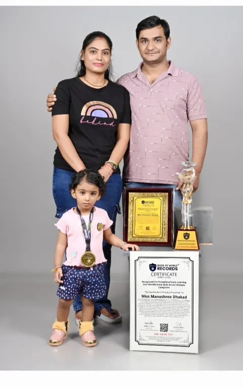 Miss Manushree Dhakad — Recognized For Exceptional Early Learning And Identification Skills Across Multiple Categories