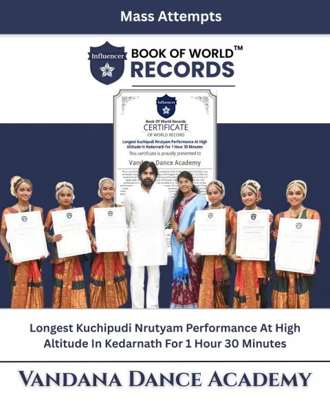 Vandana Dance Academy — Longest Kuchipudi Nrutyam Performance At High Altitude In Kedarnath For 1 Hour 30 Minutes
