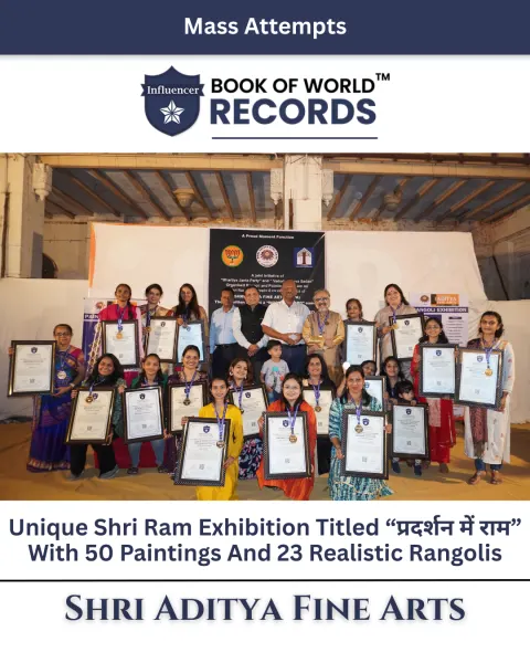 Rajendra P. Dindorkar — Organizing A Huge Painting & Rangoli Exhibition ‘’प्रदर्शन में राम दर्शन