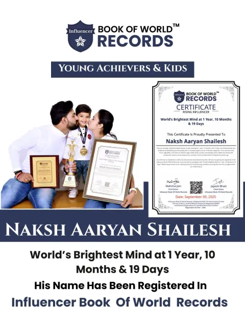 Naksh Aaryan Shailesh — World’s Brightest Mind at 1 Year, 10 Months  & 19 Days