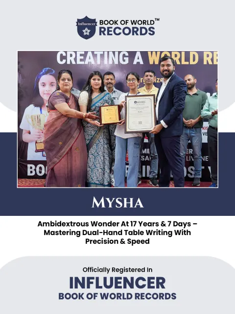 Mysha — Ambidextrous Wonder At 17 Years & 7 Days  Mastering Dual-Hand Table Writing With  Precision & Speed