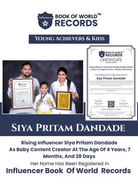 Siya Pritam Dandade — Rising Influencer Siya Pritam Dandade As Baby Content  Creator At The Age Of 4 Years, 7 Months, And 28 Days