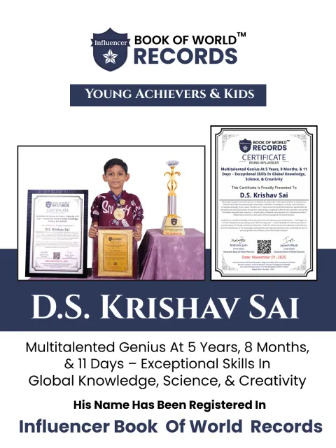 D.S. Krishav Sai — Multitalented Genius At 5 Years, 8 Months, & 11  Days – Exceptional Skills In Global Knowledge,  Science, & Creativity