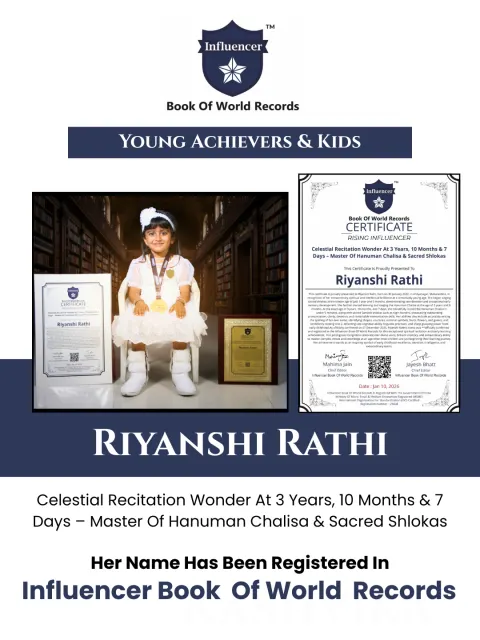 Riyanshi Rathi — Celestial Recitation Wonder At 3 Years, 10 Months & 7 Days – Master Of Hanuman Chalisa & Sacred Shlokas
