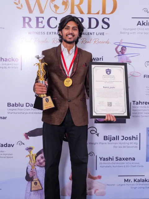 Ronit Joshi — Fearless Balance Rider – Blindfolded Unicycle Ride  For 2 Kilometres
