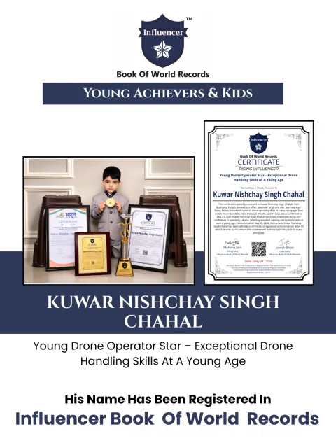 Kuwar Nishchay Singh Chahal — Young Drone Operator Star – Exceptional Drone  Handling Skills At A Young Age