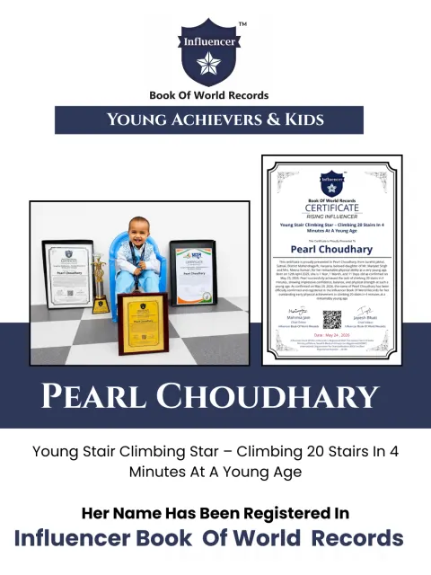 Pearl Choudhary — Young Stair Climbing Star – Climbing 20 Stairs In 4  Minutes At A Young Age