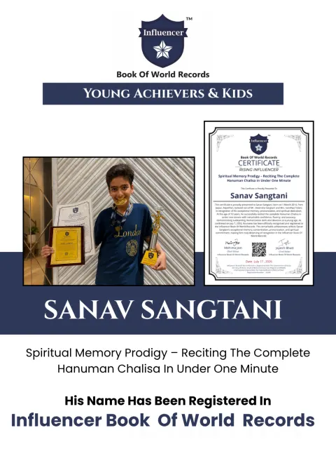 Sanav Sangtani — Spiritual Memory Prodigy – Reciting The Complete  Hanuman Chalisa In Under One Minute