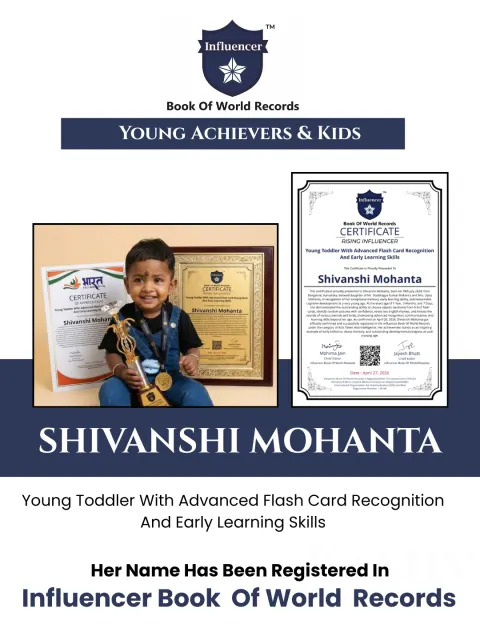 Shivanshi Mohanta — Young Toddler With Advanced Flash Card Recognition  And Early Learning Skills