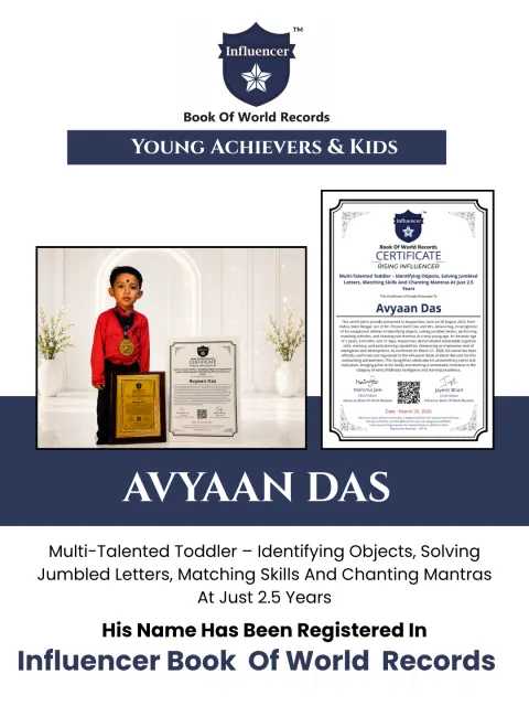 Avyaan Das — Multi-Talented Toddler – Identifying Objects, Solving Jumbled Letters, Matching Skills And Chanting Mantras At Just 2.5  Years