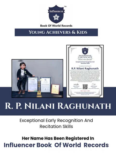 R.P. Nilani Raghunath — Exceptional Early Recognition And Recitation Skills