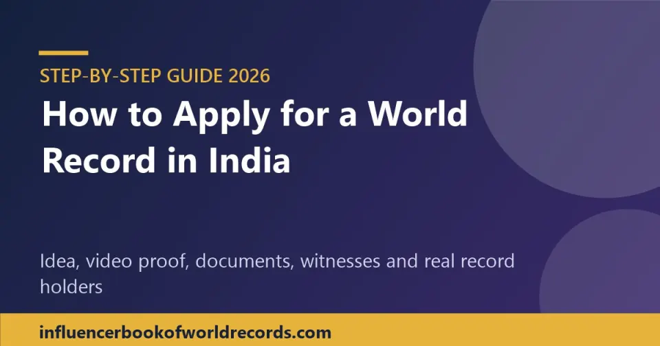 How to Apply for a World Record in India: 8-Step Guide (2026) With Real Record Holders
