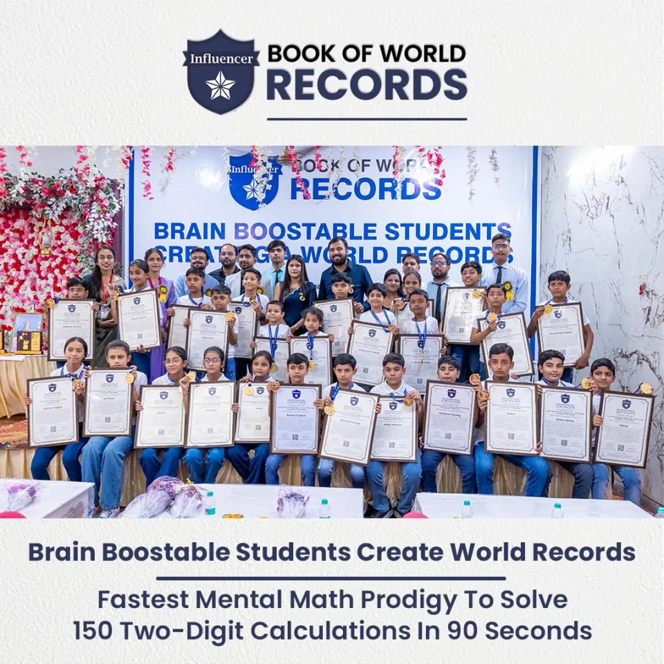 Brain Boostable Students — Fastest Mental Math Prodigy To Solve 150 Two-Digit Calculations In 90 Seconds