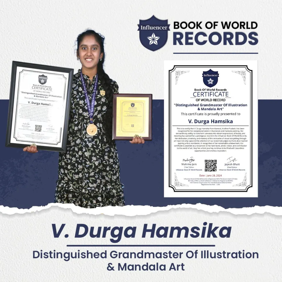 V. Durga Hamsika — Distinguished Grandmaster Of Illustration & Mandala Art