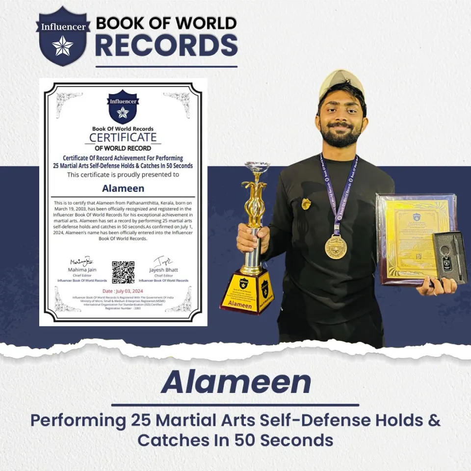 Alameen — 25 Martial Arts Self-Defense Holds & Catches In 50 Seconds