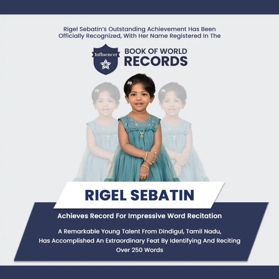 J. Rigel Sebatin — Achieves Record For Impressive Word Recitation