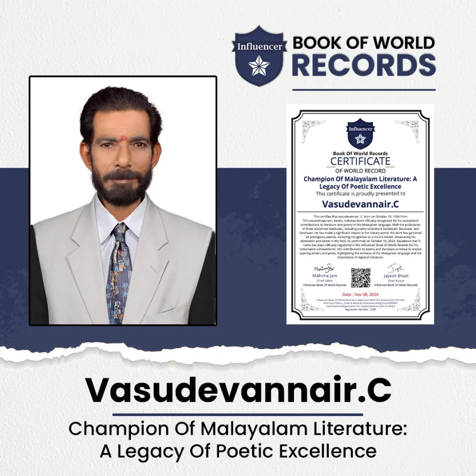 Vasudevannair.C — A  Legacy Of Poetic Excellence