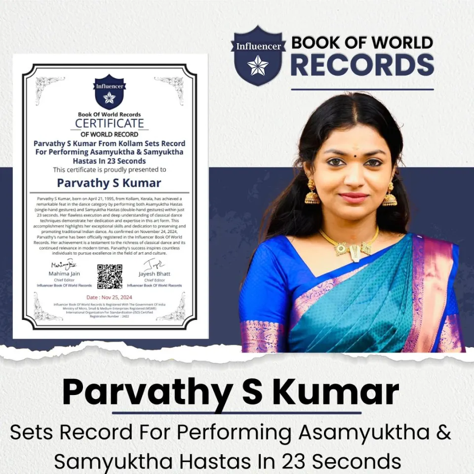 Parvathy S Kumar — Performing Asamyuktha & Samyuktha Hastas In 23 Seconds