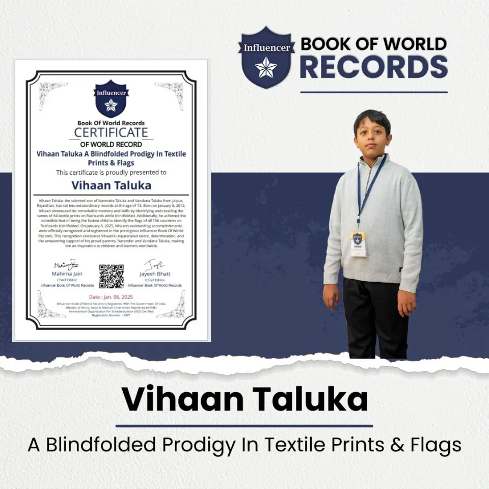 Vihaan Taluka — A Blindfolded Prodigy In Textile  Prints & Flags
