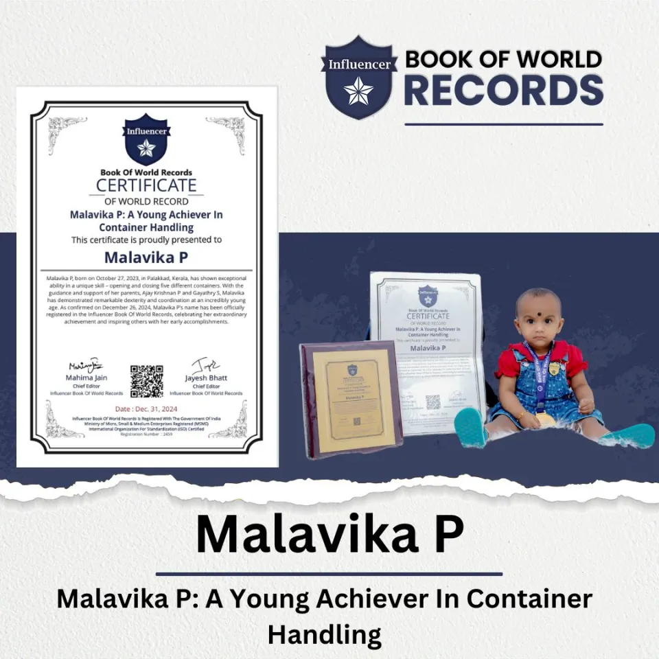 Malavika P — Malavika P: A Young Achiever In  Container Handling