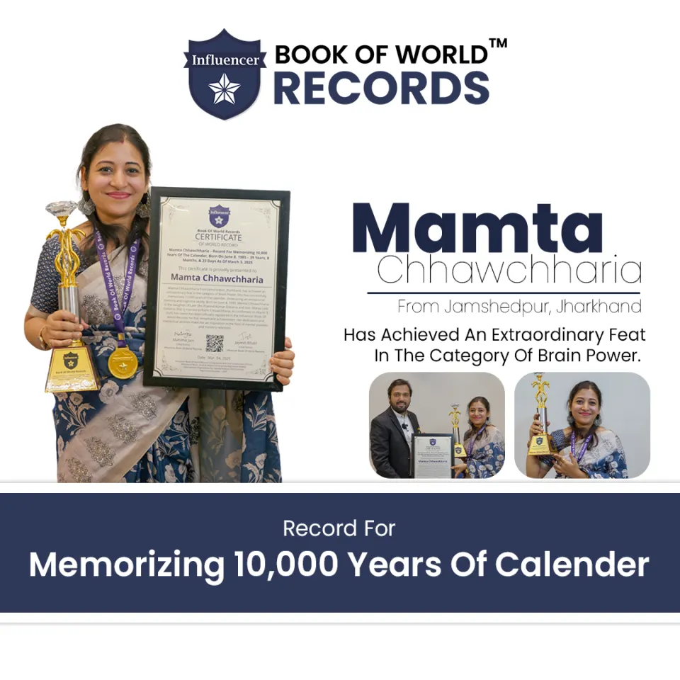 Mamta Chhawchharia — Record For Memorizing 10,000 Years Of The Calendar