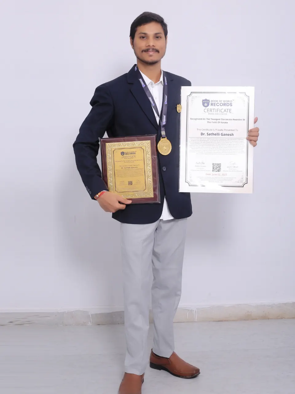 Dr. Sathelli Ganesh — Recognized As The Youngest Doctorate Awardee In  The Field Of Karate