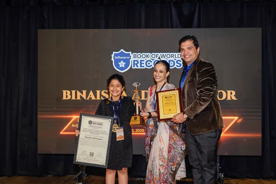 Binaisha Adil Dastoor — Born On October 3, 2015 (Saturday) – Age: 9 Years, 7 Months – Recognized For Authoring And Publishing Three Books At A Young Age – Officially Confirmed On May  22, 2025 (Thursday)