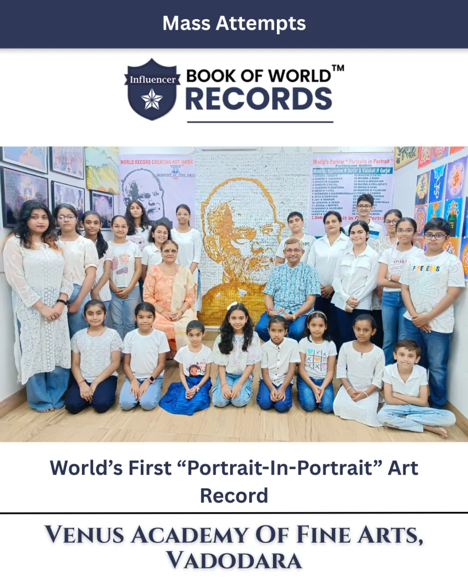 Venus Academy Of Fine Arts, Vadodara — World’s First “Portrait-In-Portrait” Art Record